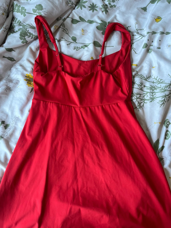 stretchy, red mini dress 2