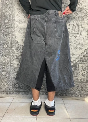 Jort baggy large brodé bleu dragon japonais handmade streetwear hip-hop y2k skater taille 36US, merk: JNCO, staat: Heel goed, maat: W36 | FR 46, € 40,00, € 42,70 inclusief Kopersbescherming Pro