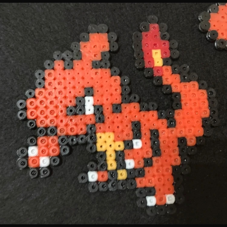 Pokemon Evolution Charmander Charmeleon Charizard Pixel Art sprite 1 gen gameboy pyssla hama beads 3