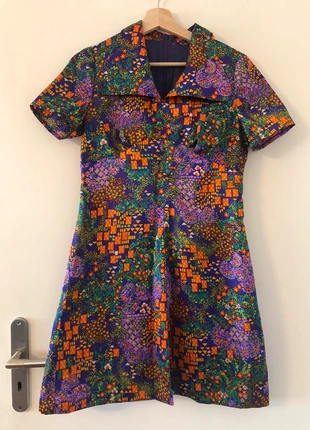 RAR! Aus 60/70 Jahre Mode,Crazy Color Print Retro , brand: Vintage, condizioni: Ottime, taglia: S / IT 40 / EU 36, €42.00, €44.80 include la Protezione acquisti