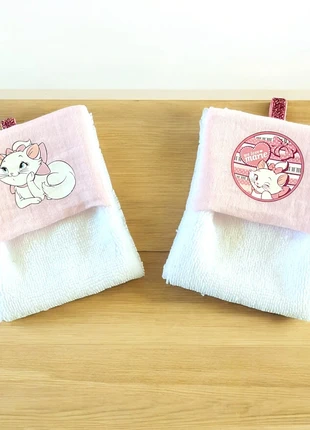 Lot de 2 débarbouillettes Marie, merk: cliliana, staat: Nieuw zonder prijskaartje, € 5,00, € 5,95 inclusief Kopersbescherming Pro