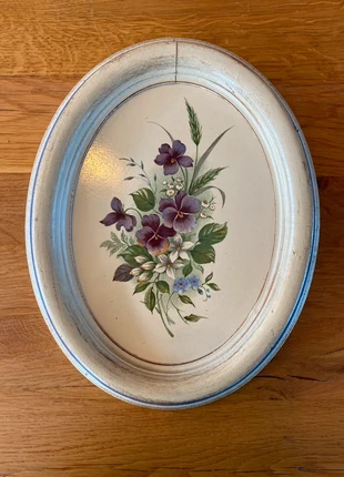 Ovaal schilderij met bloemen, marque: onbekend, état: Bon état, 11,95 €, 13,25 € Protection acheteurs incluse