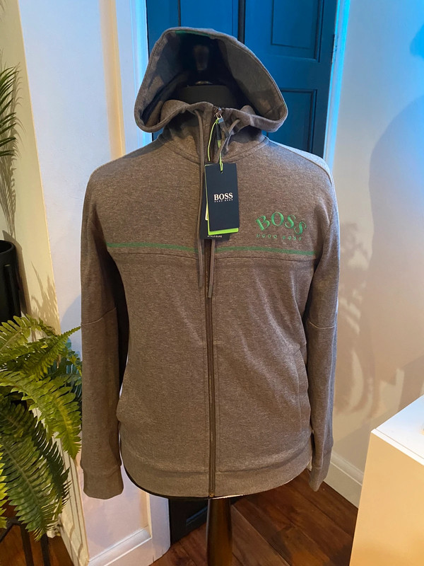 New grey Hugo Boss zip through hoody M Vinted