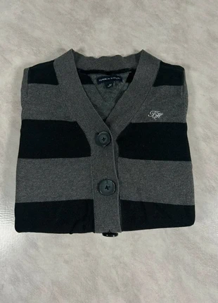 Cardigan Tommy Hilfiger femme Taille S rayé gris noir  chic élégant collector Code 036, brand: Tommy Hilfiger, condizioni: Ottime, taglia: S / IT 40 / EU 36, €24.00, €25.90 include la Protezione acquisti Pro