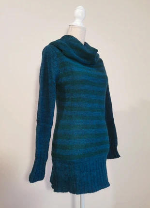 Maglione lungo vestito lana blu verde, marque: Vintage Boutique, état: Très bon état, taille: M / 38 / 10, 10,00 €, 11,20 € Protection acheteurs incluse
