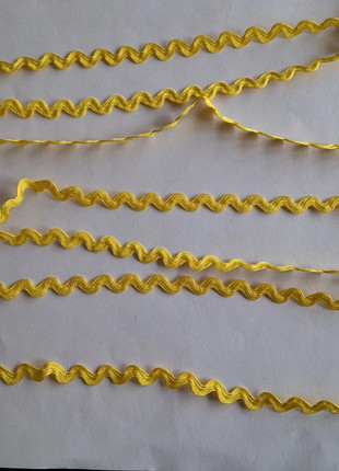 Ric Rac 8mm wide Viscose Trim.Colour " Yellow". 14.5 Meters lenght. New., condition: New with tags, £3.50, £4.38 includes Buyer Protection