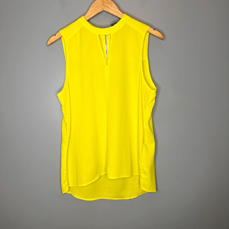 Forever 21 neon yellow sleeveless blouse 1