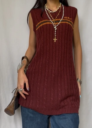 Vintage Kickers Maroon Knitted V Neck Long Tee (#675), marque: Kickers, état: Très bon état, taille: XS / 34 / 6, 24,00 €, 25,90 € Protection acheteurs (Pro) incluse