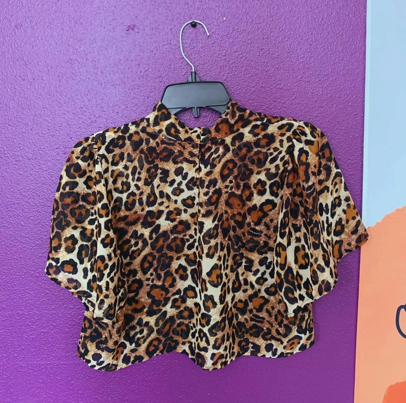 urban outfitters cheetah print blouse 4