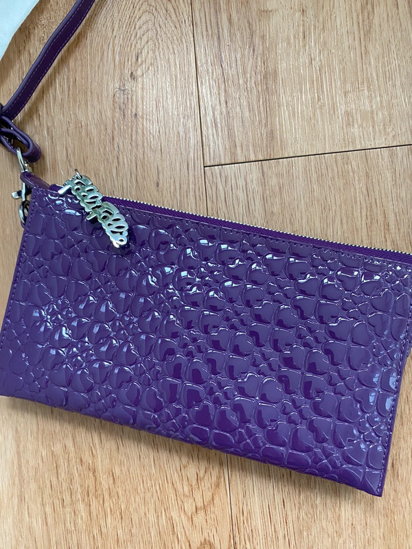 Folli Follie purple patent crossbody bag clutch Vinted