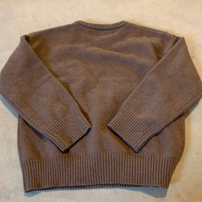 AMI Paris Logo Knit Designer Brown Sweater - Size Small, Good Used Condition 4