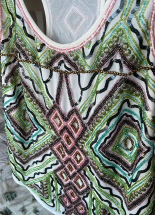 Topshop hand made beaded embellished top, brand: Vintage Dressing, condition: Very good, size: M / 10, £8.00, £9.10 includes Buyer Protection
