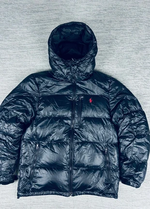 Veste doudoune Ralph Lauren couleur uni noir brillant logo rouge L street wear chic habillé, marque: Ralph Lauren, état: Très bon état, taille: L, 299,00 €, 314,65 € Protection acheteurs incluse
