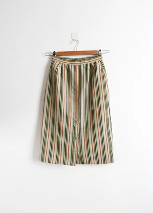 Vintage midi skirt | Jupe vintage à rayures, marque: Vintage, état: Très bon état, taille: XS / 34 / 6, 14,00 €, 15,40 € Protection acheteurs (Pro) incluse