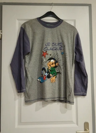 Haut pyjama Gaston, marque: Gaston Lagaffe, état: Très bon état, taille: 16 ans / 176 cm, 5,00 €, 5,95 € Protection acheteurs incluse