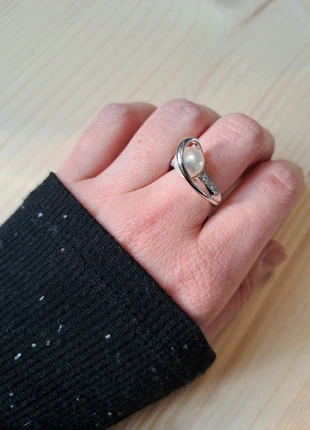 Bague en argent et perle naturelle, brand: pas de marque, condition: New without tags, size: 17.7 mm Ø, €25.00, €26.95 includes Buyer Protection