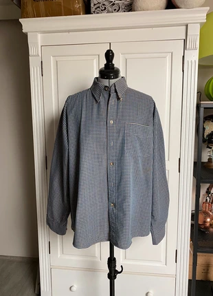 Chemise à carreaux bleu et beige, vintage, vichy - Kowloon city , brand: Kowloon city, condition: Very good, size: L / 40 / 12, €5.00, €5.95 includes Buyer Protection