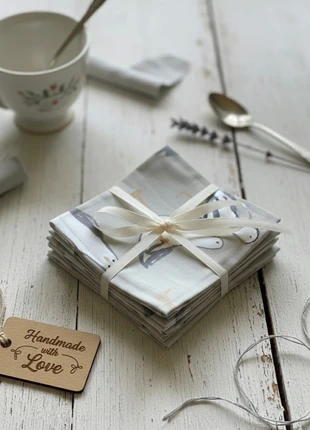 4 x Seagull Cotton Napkins, 30 x 30cm, brand: NO LABEL, condition: New with tags, £12.00, £13.30 includes Buyer Protection Pro