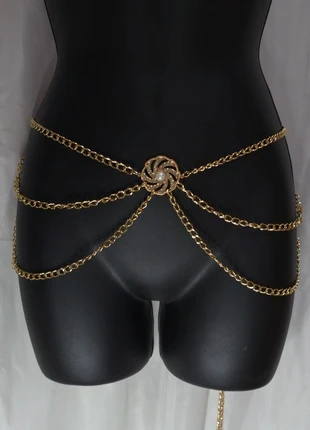 Sculptural Gold Body Belt, condition: New without tags, £23.50, £25.38 includes Buyer Protection