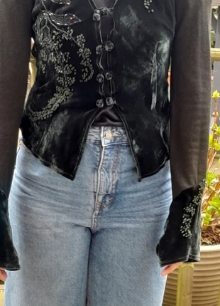 Vintage velvet, beaded cardigan, brand: Nougat, condition: Very good, size: S / UK 8-10, £40.00, £42.70 includes Buyer Protection