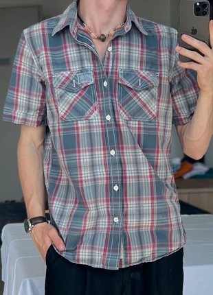 Superdry / Plaid Western Short Sleeve Shirt – Red Grey Check (Size XL), marke: Superdry, zustand: Sehr gut, größe: XL, 13,00 €, 14,35 € inklusive Vinted-Käuferschutz