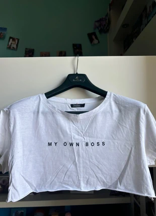 Cropped t-shirt Bershka, brand: Bershka, condizioni: Ottime, taglia: S / IT 40 / EU 36, €2.00, €2.80 include la Protezione acquisti