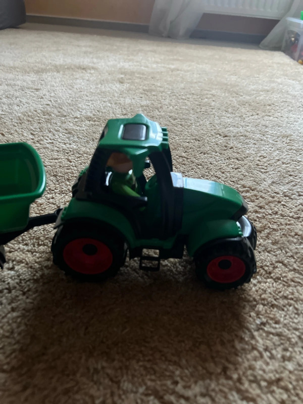 LENA 04219 - Traktor klein mit Frontlader und Anhänger