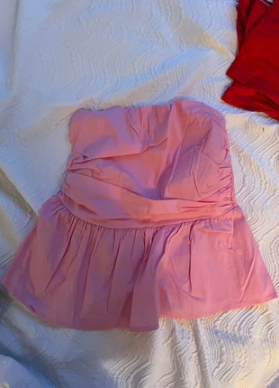 strapless topje met ruffel rand, marca: fashiontiger, estado: Muy bueno, tamaño: XS / 34 / 6, 16,00 €, 17,50 € Protección al comprador incluida