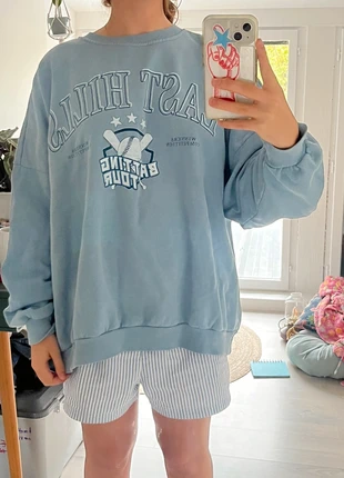 Pull bleu américain oversize , marque: Pull & Bear, état: Très bon état, taille: S / 36 / 8, 8,00 €, 9,10 € Protection acheteurs incluse