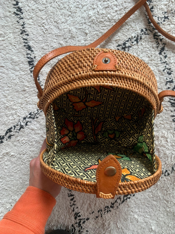 Panier osier sac à main sac bandoulière 4