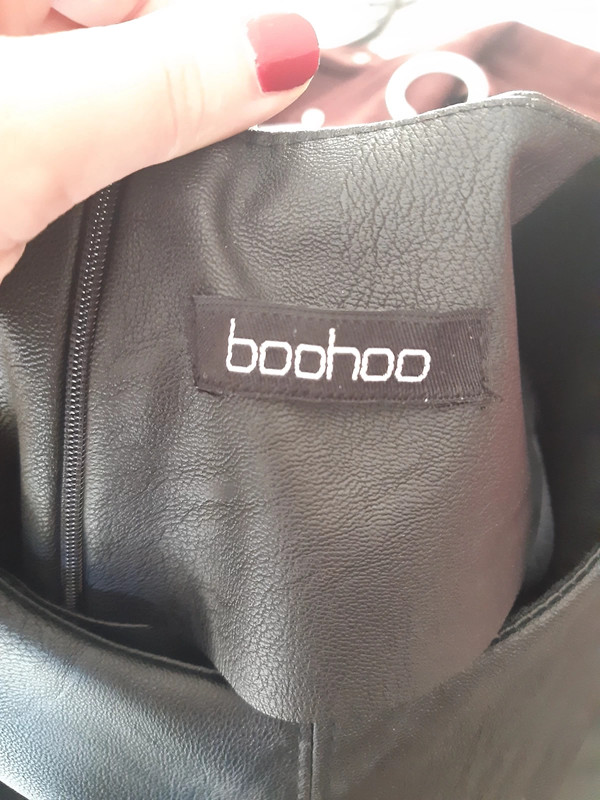 Robe simili cuir manche bouffante 2025