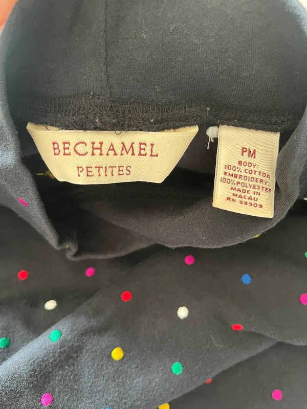 Bechamel Vintage women's sweater w/ multi color polka dots M 4