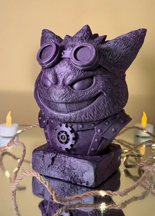 Gengar – Antique Steampunk Bust – 3D Print – Purple Finish, merk: onbekend, staat: Nieuw zonder prijskaartje, € 15,00, € 16,45 inclusief Kopersbescherming