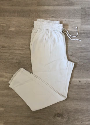 Pantalon blanc en lin-vero moda-taille L, merk: Vero Moda, staat: Nieuw zonder prijskaartje, maat: L / 40 / 12, € 11,00, € 12,25 inclusief Kopersbescherming