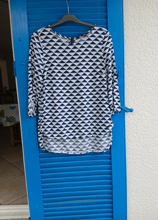 Tunique été manches 3/4, merk: Tom Tailor, staat: Heel goed, maat: M / 38 / 10, € 12,00, € 13,30 inclusief Kopersbescherming