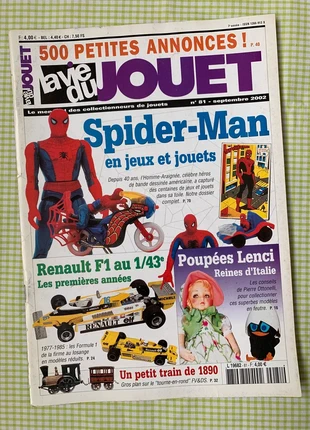 Revue La Vie du Jouet - Spider-Man - Renault F1 - Poupées Lenci, brand: Spiderman, condition: Very good, €5.00, €5.95 includes Buyer Protection Pro