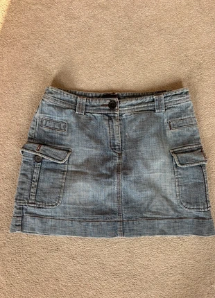 Y2k 90s 2000s Glasto festival boho hippie Mexx denim skirt cargo festival Glasto pockets size 12, brand: Mexx, condition: Very good, size: L / UK 16-18, £5.00, £5.95 includes Buyer Protection