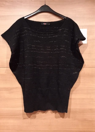 Enjoy zwarte gebreide trui zonder mouwen met gouden draad Large, marque: Enjoy, état: Très bon état, taille: L / 40 / 12, 6,00 €, 7,00 € Protection acheteurs incluse