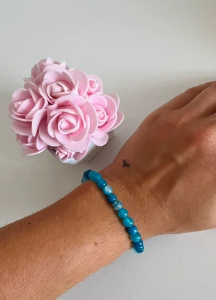 Bracelet perle Agate bleue🩵, marke: Tendance, zustand: Sehr gut, 5,00 €, 5,95 € beinhaltet Vinted-Käuferschutz Pro