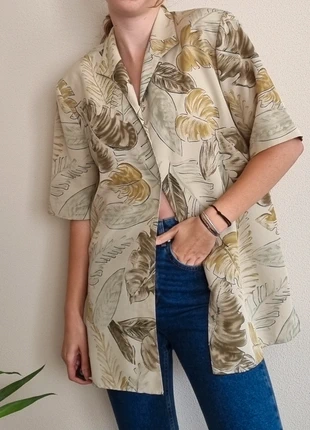 Vintage blouse met bladeren, marca: Vintage, estado: Muy bueno, tamaño: M / 38 / 10, 10,00 €, 11,20 € Protección al comprador incluida