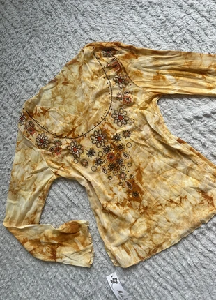Manche longue fin jaune, merk: Zara, staat: Nieuw met prijskaartje, maat: S / 36 / 8, € 6,00, € 7,00 inclusief Kopersbescherming