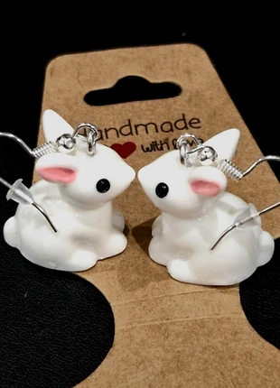 Cute handmade bunny rabbit earrings Easter bunny gift, brand: Handmade, condition: New without tags, £1.50, £2.28 includes Buyer Protection Pro
