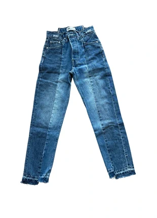 Pantalon jeans patchwork Zara, brand: Zara, condition: Very good, size: XS / 34 / 6, €10.00, €11.20 includes Buyer Protection