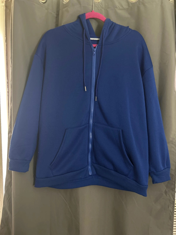Royal blue zip up hoodie 1