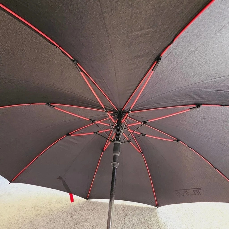 TUMI large unisex umbrella black and red 5