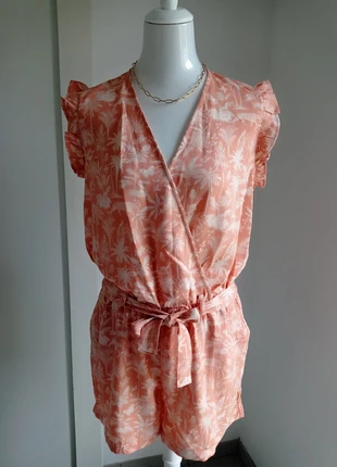 Magnifique combishort saumon abricot et beige imprimé fantaisie palmier et animaux T.L Gémo, merk: Gémo, staat: Heel goed, maat: L / 40 / 12, € 9,50, € 10,68 inclusief Kopersbescherming Pro