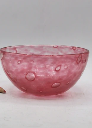 Coupe vide poche verre soufflé rose, marque: Fait Main, état: Très bon état, 12,00 €, 13,30 € Protection acheteurs incluse