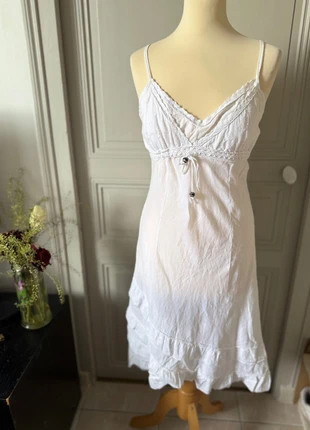 Robe blanche coton look casual naturel bohème cottage - S, marke: Vintage Dressing, zustand: Sehr gut, größe: S / 36 / 8, 25,00 €, 26,95 € inklusive Vinted-Käuferschutz