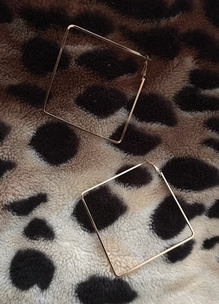 Trendy large square hoops, condition: New with tags, £2.50, £3.33 includes Buyer Protection