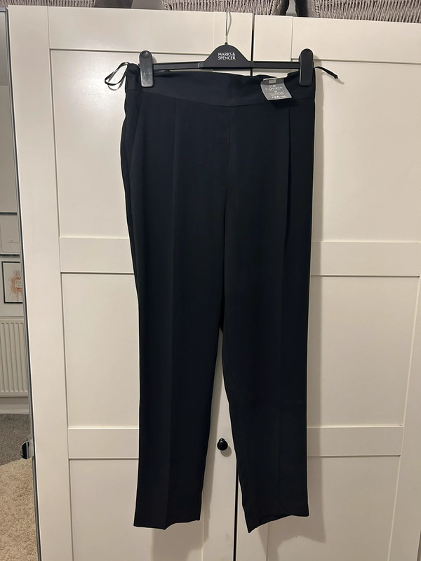 F&F Frankie Bridge Range Tapered Black Trousers